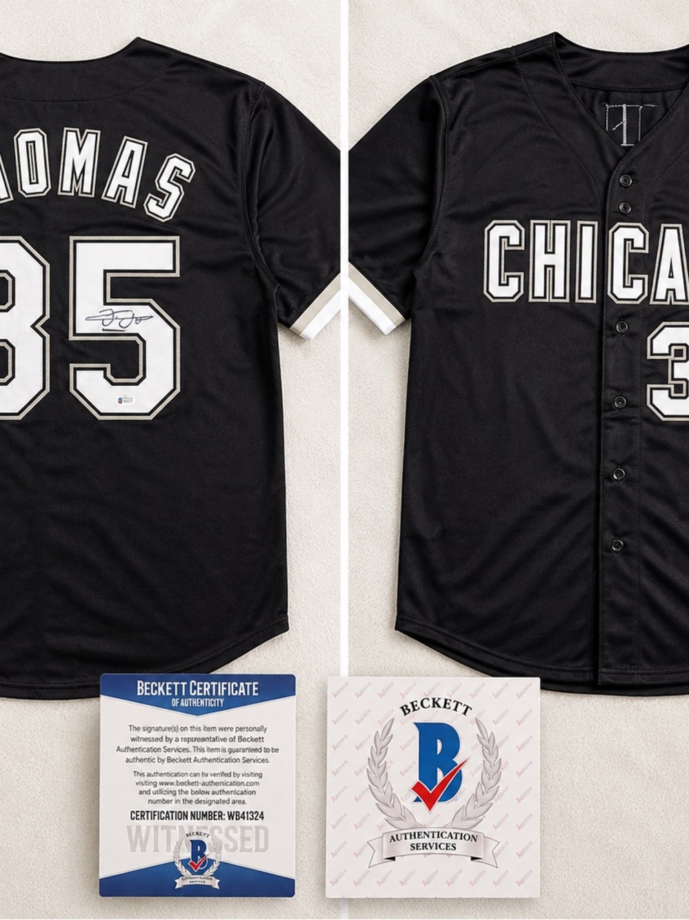 Frank Thomas #35 Chicago White Sox Autographed Jersey – Beckett Witnessed COA